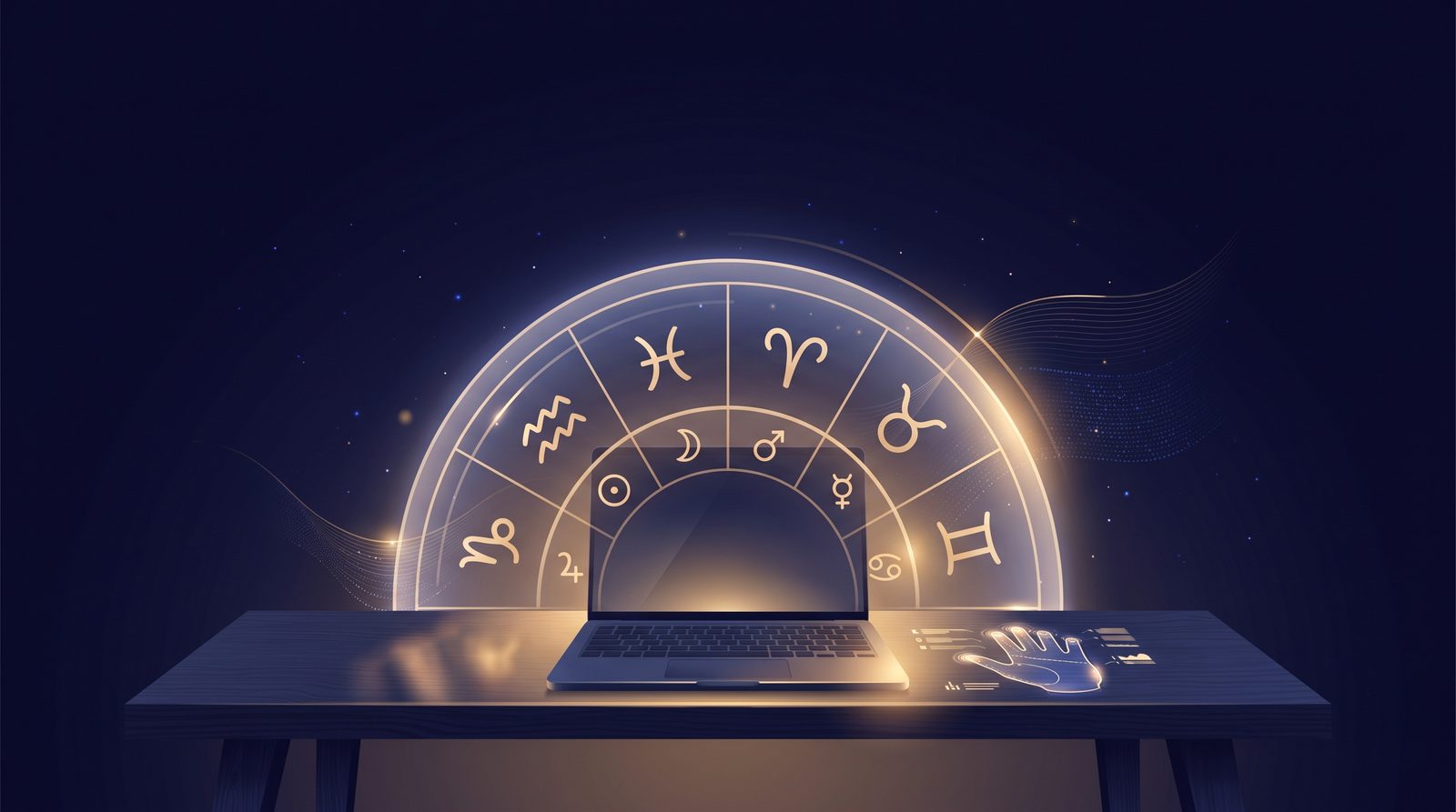 Best AI astrology apps 2026 comparison - illustrated birth chart